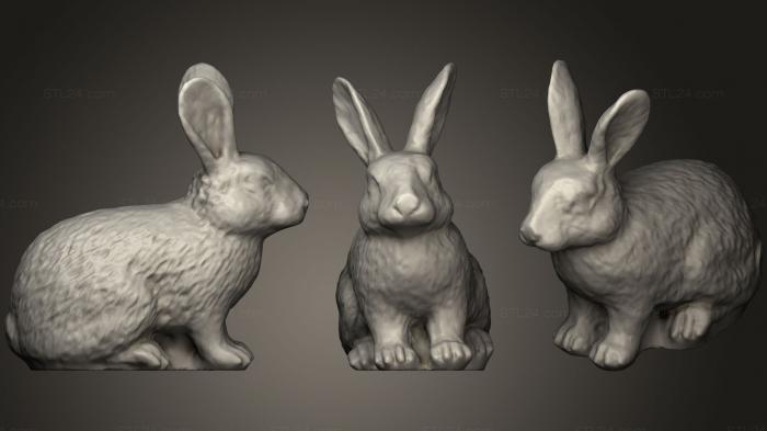 Статуэтки животных (Кролик (2), STKJ_0786) 3D модель для ЧПУ станка